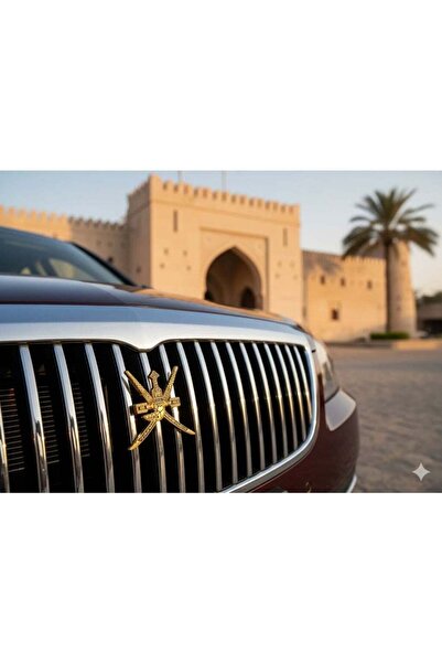 Generic شعار سلطنة عمان الوطني، سيوف ذهبية، دبوس علم مطلي بالمينا