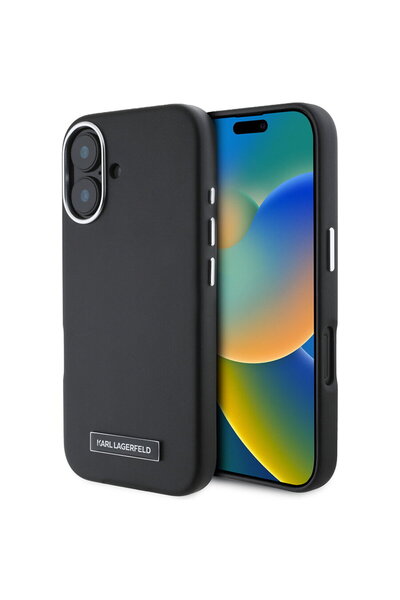 Karl Lagerfeld Husă iPhone 16 Plus - Piele MagSafe (KLHMP16MPGMSRPK) - Placă ...