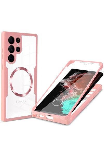 Techsuit Husa pentru Samsung Galaxy S22 Ultra 5G + Folie - ColorVerse 360 Mag...