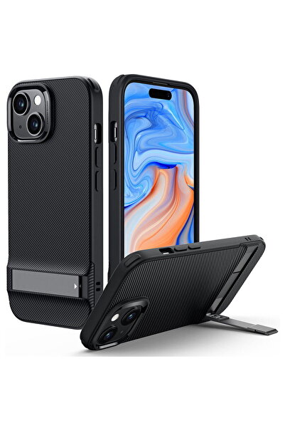 ESR Husa pentru iPhone 15 Plus - Air Shield Boost Kickstand - Translucent Black