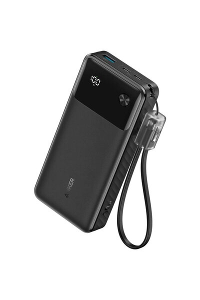 Anker PowerCore 20000 mAh external battery, 30W, 2x USB-C, 1x USB-A, built-in...