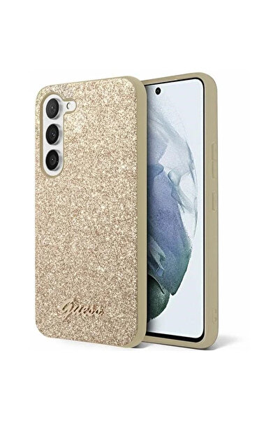 Guess Glitter Script Hard Case for Samsung Galaxy S24+ – Gold
