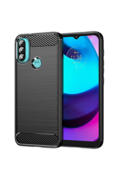 Techsuit Husa pentru Motorola Moto E20 / Moto E30 / Moto E40 - Carbon Silicon...