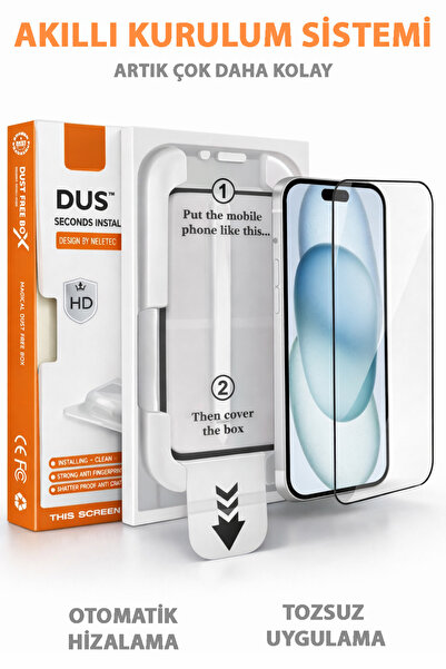 Tech&bello accessories واقي شاشة لآيفون 16 مع طقم تركيب سهل، مضاد للكهرباء ال...