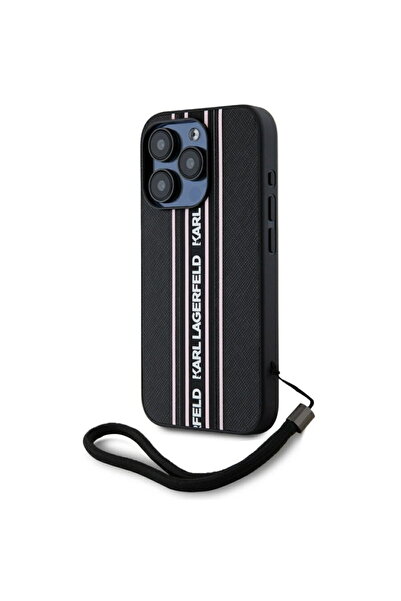 Karl Lagerfeld Husa pentru iPhone 15 Pro - Saffiano Athleisure Stripes Cord (...