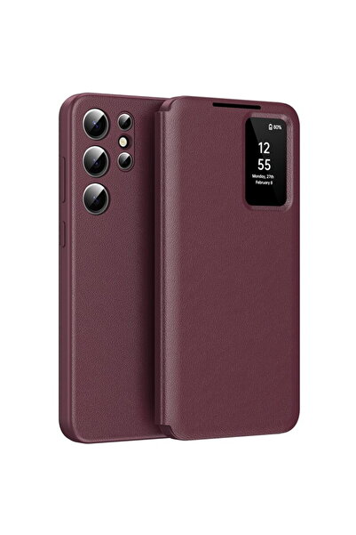 Techsuit Samsung Galaxy S25 Ultra Case - SmartView Series - Red