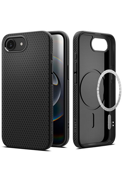 Spigen Husa pentru iPhone 16e - Liquid Air MagSafe - Matte Black