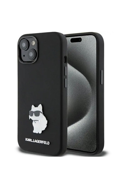 Karl Lagerfeld Carcasă din silicon Choupette cu agrafe metalice pentru iPhone...