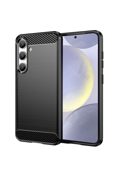 Techsuit Husa pentru Samsung Galaxy S24 FE - Carbon Silicone - Black
