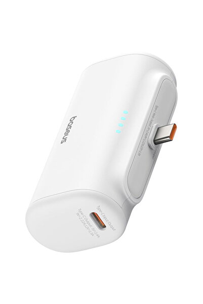 Baseus Type-C 20W 5000mAh + Cablu Type-C Alb