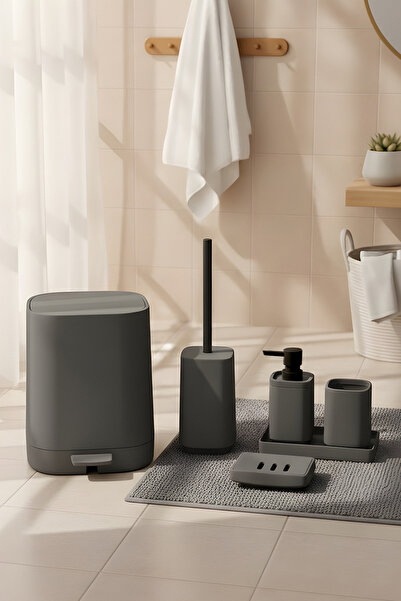 welcomein Kare Soft 5 Parça Banyo Seti Modern Minimal Tasarım