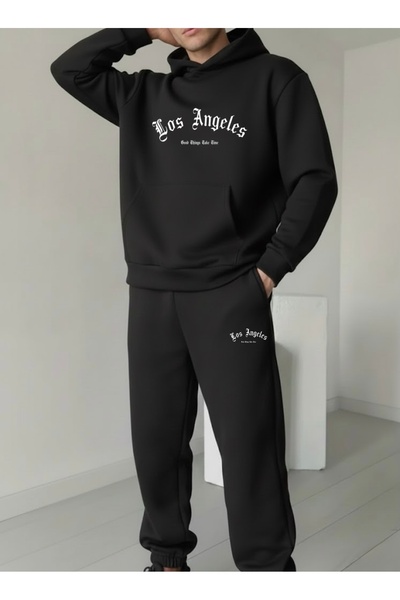 FUFLUNS LOS ANGELES GOOD THINGS BEDRUCKTES UNISEX HERREN/DAMEN OVERSIZE HOODI...