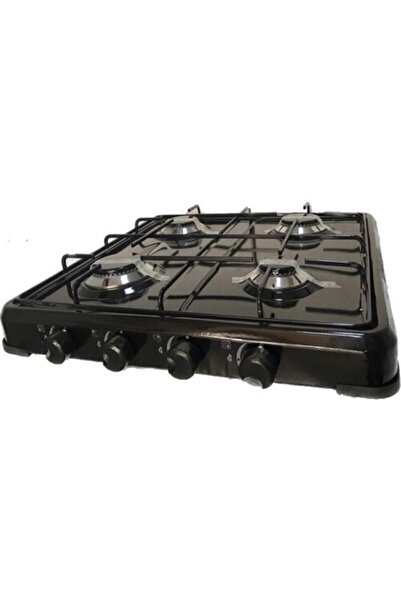 KÜÇÜKHOME Set Üstü 4 Gözlü Ocak Tüplü (LPG) Siyah Ocak