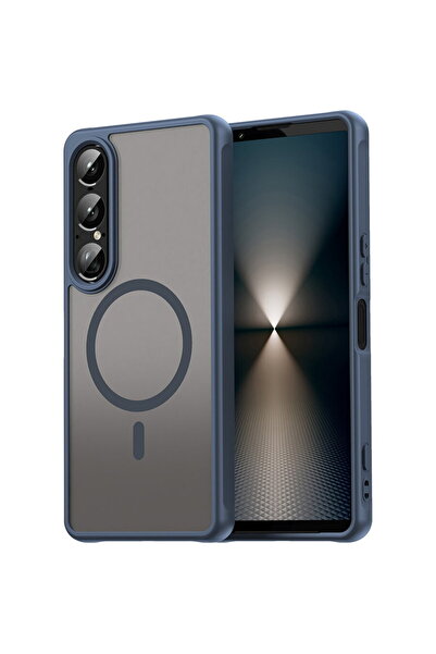 Techsuit Husa pentru Sony Xperia 1 VII - HaloFrost II MagSafe - Navy Blue