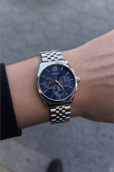 Choppers Çelik kordon Roma rakamlı erkek kol saati