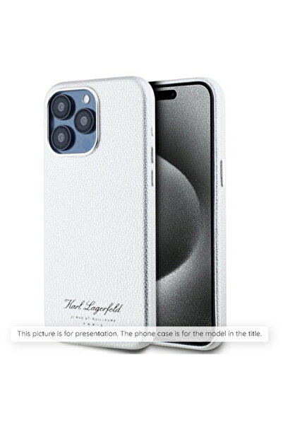 Karl Lagerfeld Husa iPhone 16 - Carcasă rigidă din piele Hotel (KLHCP16SPGWCM...