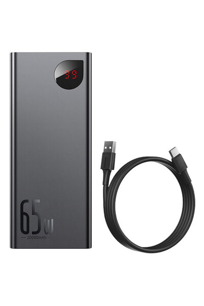 Baseus Baterie externa Adaman, 20000 mAh, 65W, Power Delivery 3.0, QC 4.0 Negru