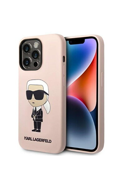 Karl Lagerfeld HusДѓ Silicone Ikonik cu MagSafe pentru iPhone 14 Pro Max, Roz