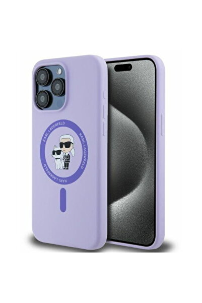 Karl Lagerfeld Husa pentru iPhone 15 Pro Max - Silicone Ring MagSafe (KLHMP15...