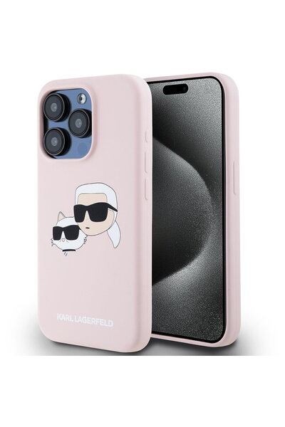 Karl Lagerfeld Husa pentru iPhone 15 Pro - Silicone MagSafe (KLHMP15LSKCHPPLP...