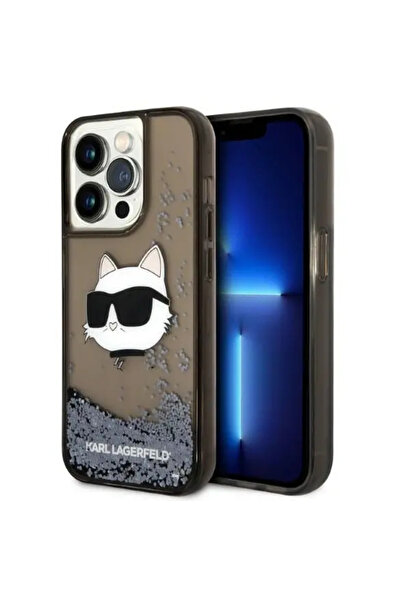 Karl Lagerfeld KLHCP14XLNCCHK Carcasă rigidă neagră pentru iPhone 14 Pro Max ...