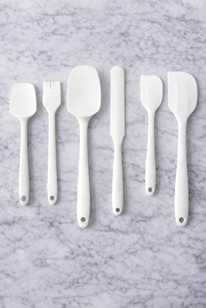 Mutfika 6 parça %100 silikon mutfak servis seti,spatula seti