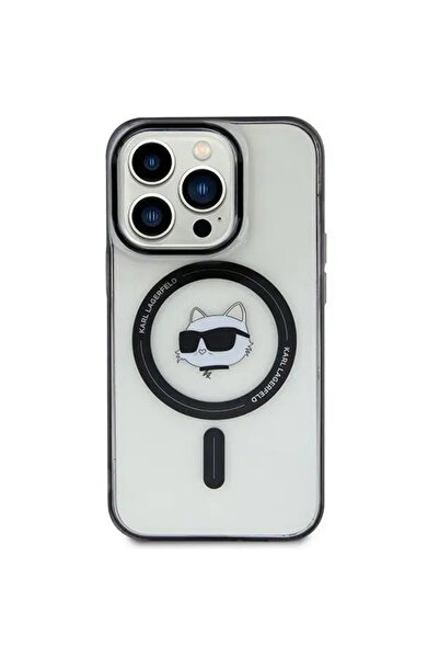 Karl Lagerfeld KLHMP15MHCHNOTK Husă rigidă transparentă pentru iPhone 15 Plus...