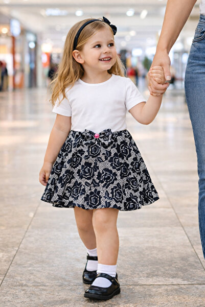 daxcil Дівчача чорна спідниця з бантиком – 30 см, 4–5 років Щоденний стильний...