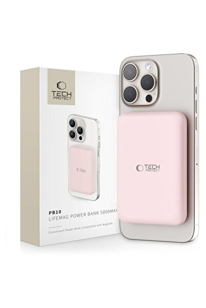 Tech-Protect PB10, 5000 mAh, 15 W, Roz