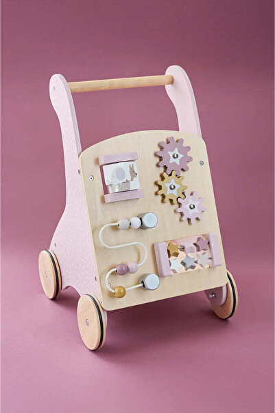 JaBaDaBaDo Wooden Baby Walker with Rotating Stars - Bunny-