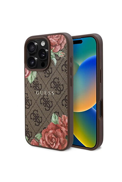 Guess Husă pentru iPhone 16 Pro Max - Hardcase 4G cu imprimeu floral MagSafe ...