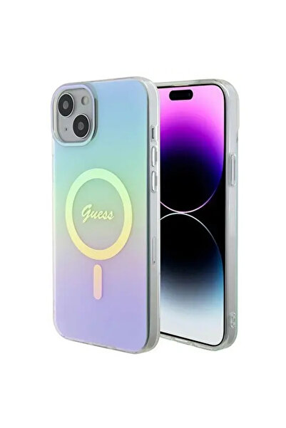 Guess HusДѓ rigidДѓ IML Iridescent MagSafe pentru iPhone 15 Plus (6.7") вЂ“ t...
