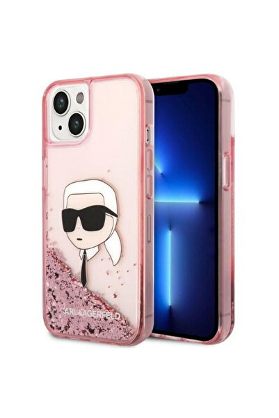 Karl Lagerfeld HusДѓ Glitter Karl Head pentru iPhone 14 Pro, Transparent