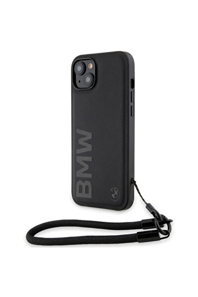 BMW Husă din piele Signature Wordmark cu șnur pentru iPhone 15 Plus / 14 Plus...