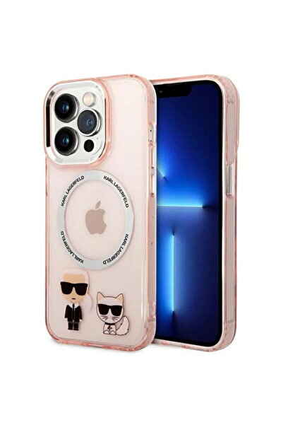 Karl Lagerfeld Husa Magsafe Karl &amp; Choupette iPhone 14 Pro Roz