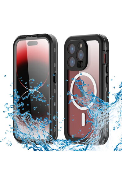ShellBox Husa pentru iPhone 15 Pro - Waterproof IP68 MagSafe Case - Black