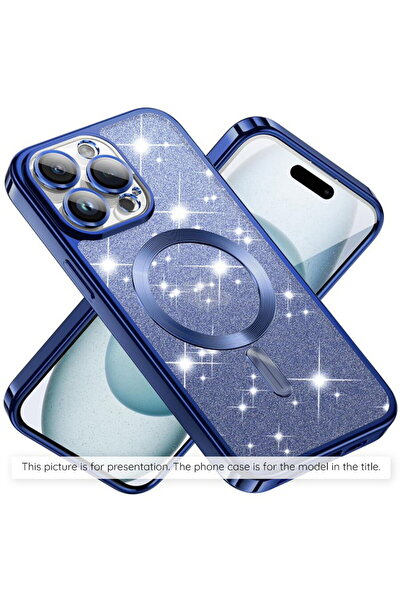 Techsuit Husa pentru Samsung Galaxy S22 5G - Luxury Glitter MagSafe - Deep Blue