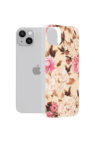 Techsuit Husă pentru iPhone 14 Plus - Seria Marble - Mary Berry Nude