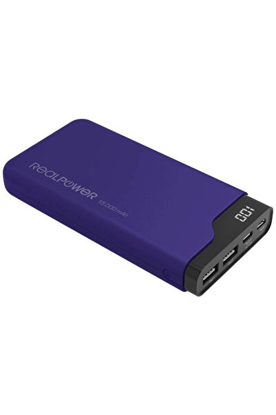 realpower PB-15000C 15000 mAh Li-ion USB, USB-C® Bleumarin