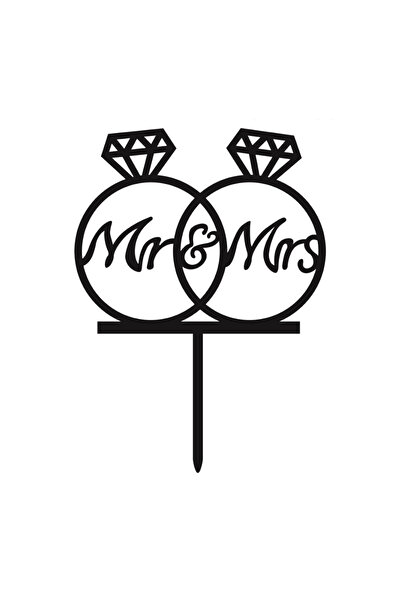 Mirific Party Black Topper, 180x131x1.5 mm, Mr and Mrs