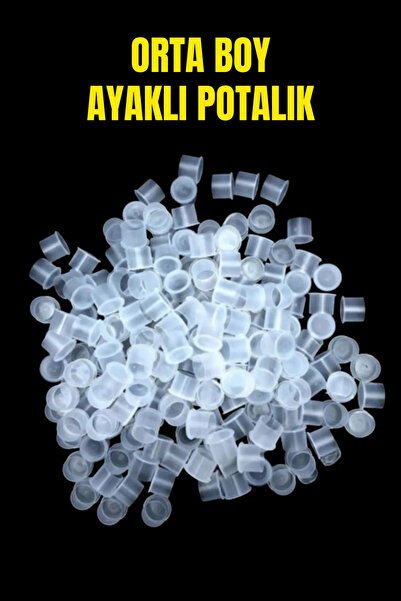 Tattoo 250 Adet - 15 Çap Ayaklı Pota – Orta Boy Pigment Kabı - Dövme Potası