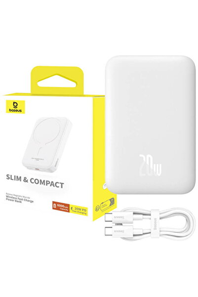 Baseus External battery 6000mAh, 20W, White