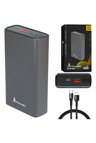 Extralink EPB-126, 20000 mAh, 45 W, Power Delivery, USB Type-C, 1 x USB, Univ...