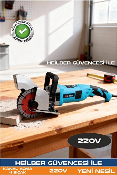 BÖHRER ELEKTRİKLİ KANAL AÇMA MAKİNESİ 1800W 7200RPM 125MM