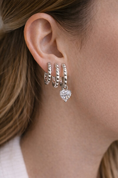 charmove ile kendinizi şımartın Xuping Silver Color 3-Piece Model Zircon Ston...