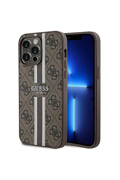 Guess 4G Stripe Collection pentru iPhone 15 Pro Max (6.7) - maro