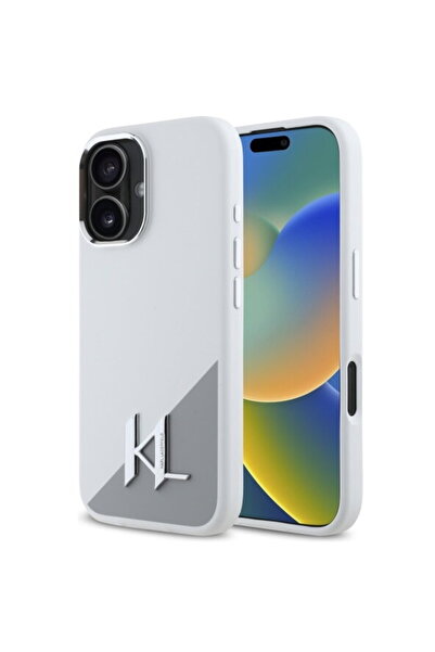 Karl Lagerfeld Husa pentru iPhone 16 - Silicone (KLHMP16SSCMKMPCH) - White Sh...