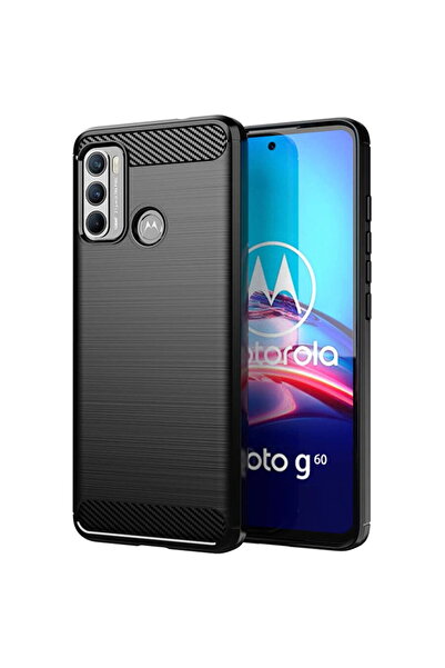 Techsuit Husa pentru Motorola Moto G60 - Carbon Silicone - Black