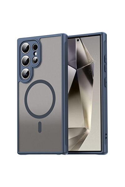 Techsuit Husa pentru Samsung Galaxy S24 Ultra - HaloFrost II MagSafe - Navy Blue