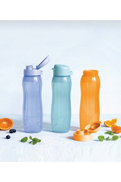 Plus Eco Bottle Set of 3 / 750 ml / Lilac - Orange - Navy Blue